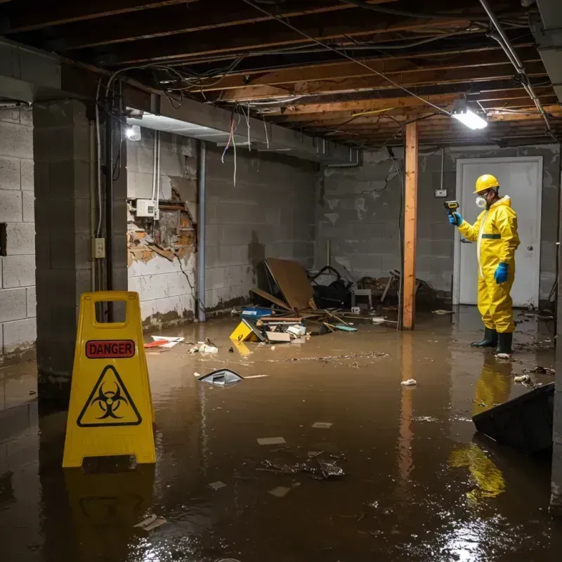 Flooded Basement Electrical Hazard in Tenaha, TX Property