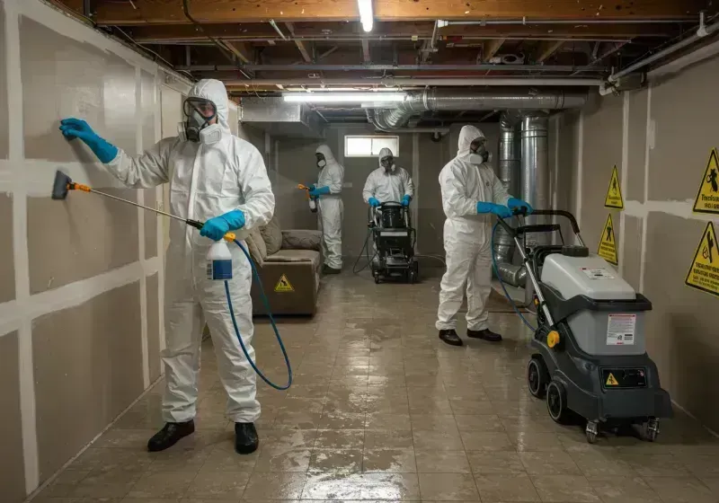 Basement Moisture Removal and Structural Drying process in Tenaha, TX